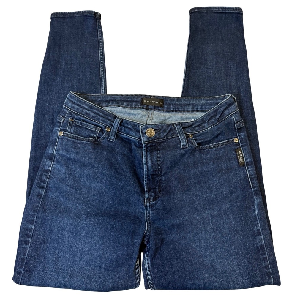 Silver Jeans Co Mazy Skinny Dark Wash High Rise Denim Jeans W31‎ L29